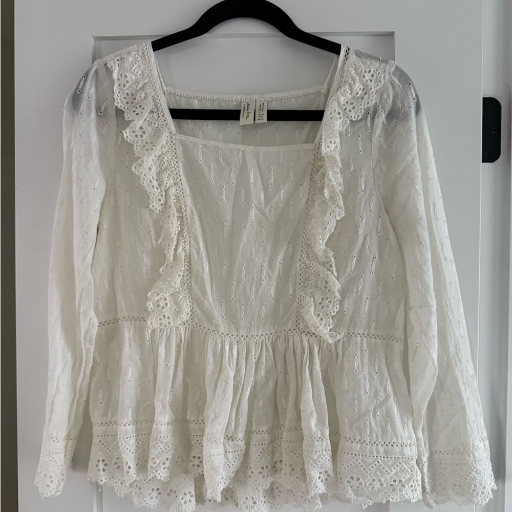 Anthropologie square neck top // size 6